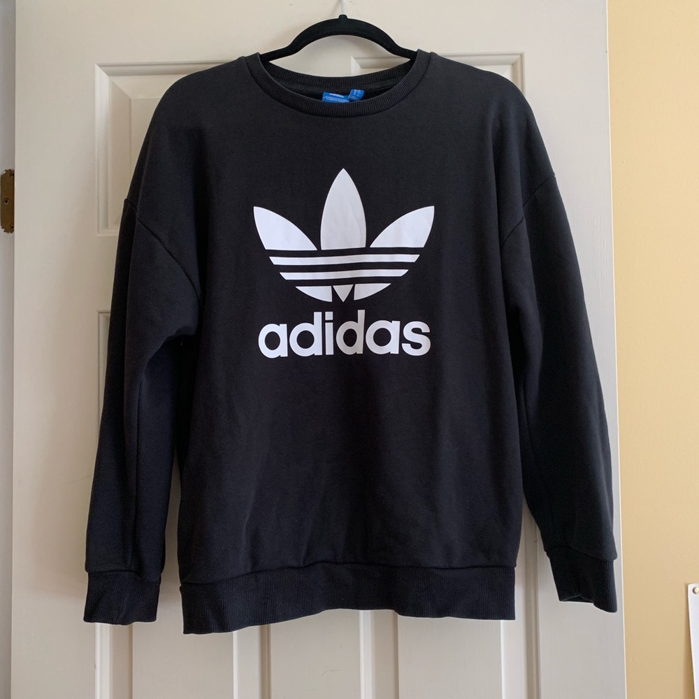 ADIDAS black and white sweatshirt small